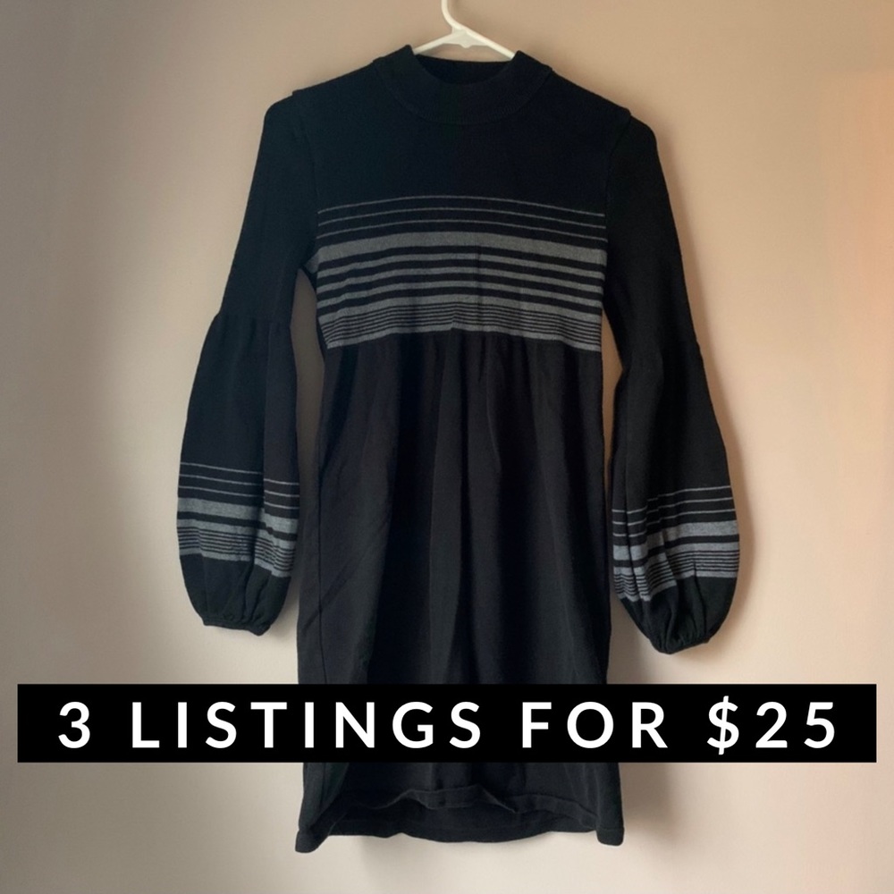 3 for $25 - Balloon Sleeve Sweater Dress - size S